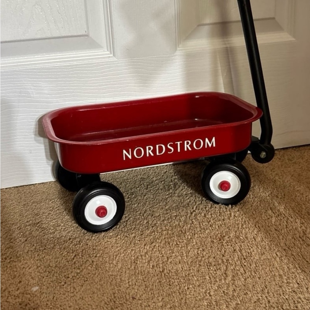 Nordstrom Red and Black Toy Wagon with Classic Design